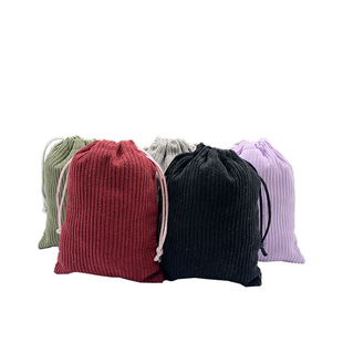 "Exclusive Customization! Corduroy Velvet Bag, Thoughtful Drawstring for Hair Dryer, Hair Straightener, and Jewelry
