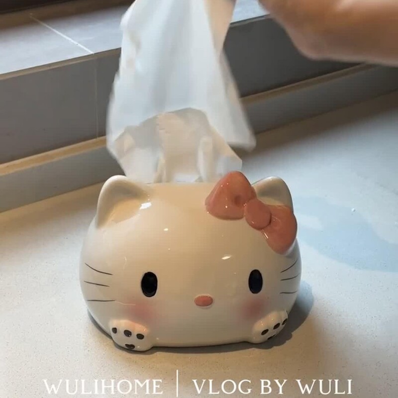 ハローキティ kt 猫ティッシュボックスホームリビングルームの装飾装飾品漫画かわいい高価値クリエイティブストレージ|undefined