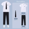 White black trousers, with short sleeve