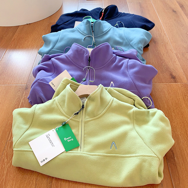 Large Factory Orders for Men and Women, Autumn and Winter Outdoor Sports Lightweight Warm Fleece-Lined Polar Fleece Sweatshirts