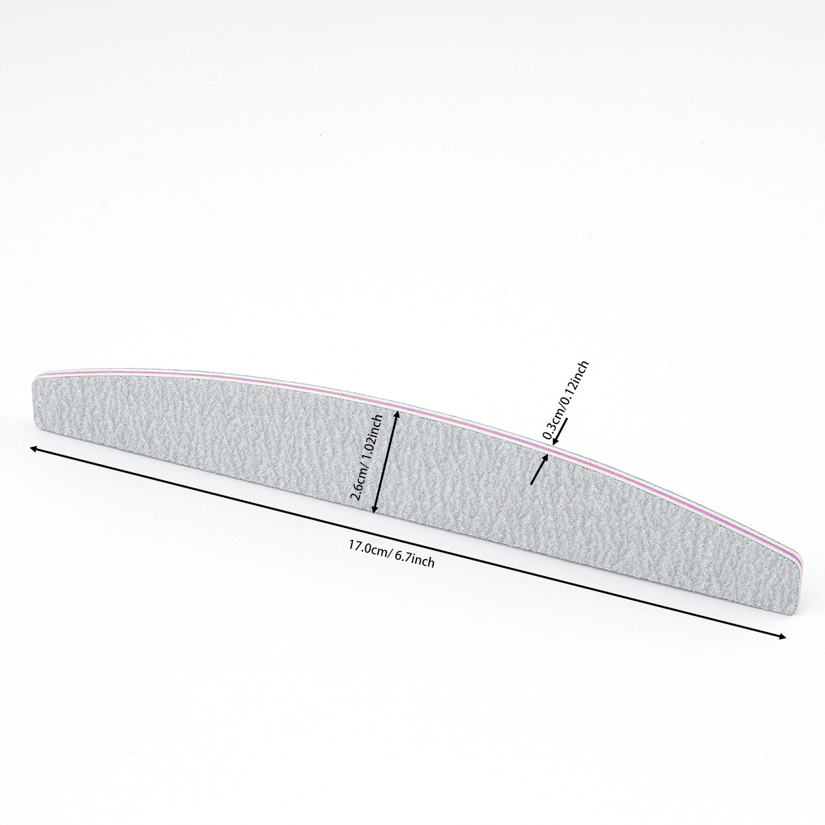 Las tiras de fricción de uñas al por mayor de medio mes archivos de uñas de reparación de tiras de pulido 100 / 180 se pueden lavar sin arena