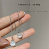 Silver needle, design universal earrings from pearl, accessory, 925 sample silver, trend of season, internet celebrity, wholesale