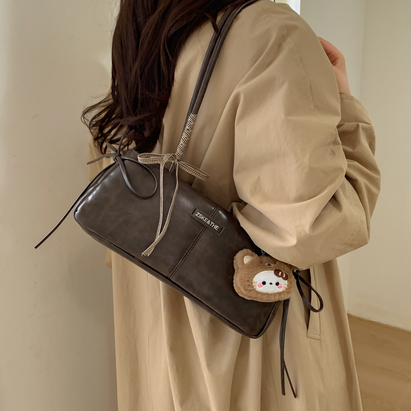 Premium Texture Retro Handbag For Women 2025 New Arrival Commuter Versatile Shoulder Underarm Bag Fashion Baguette Bag - Thumbnail 4