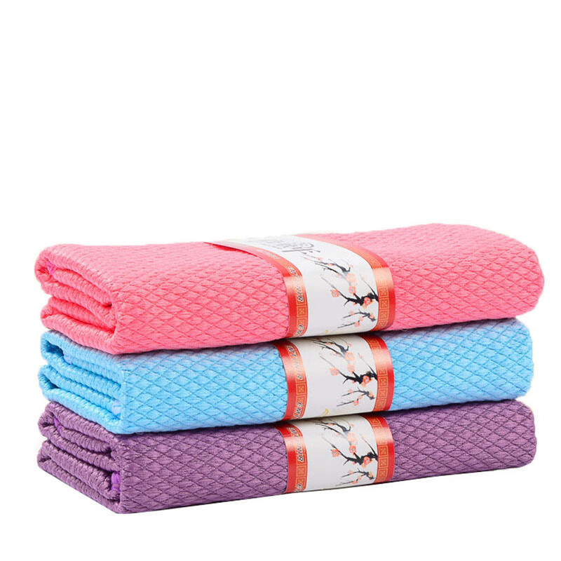 Fiber cleaning cloth cleaning cloth household kitchen living room cleaning cloth fast water absorption not easy to lint color random