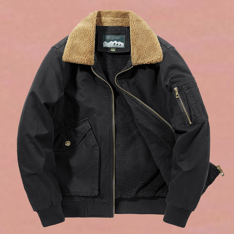 メーカーの冬の男性の綿入れの上着とベルベットの厚手の綿服欧米のカジュアルジャケットの綿服1989|undefined