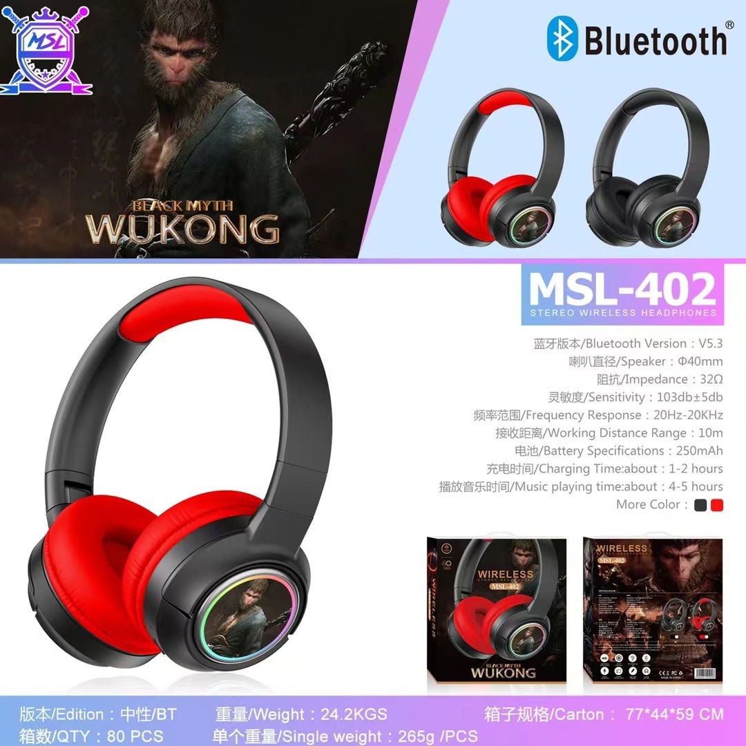 Nuevos productos Gokong WUKONG auriculares Bluetooth luminosos auriculares móviles inalámbricos juegos deportivos regalo auriculares fabricantes image 1