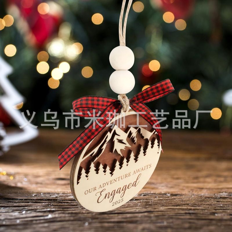 2025年越境新築祝いギフト クリスマス 母の日 バレンタインデー 装飾品 玄関用丸型木製吊り飾り|undefined