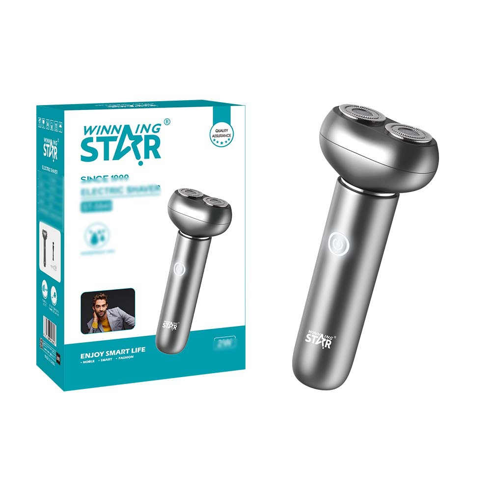WinningStar Cross-border Type-C para hombre recargable de larga duración para el hogar portátil de doble cabezal eléctrico afeitadora