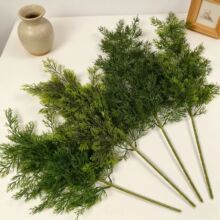 仿真松柏叶柏树叶子单支假柏树枝龙柏扁柏塔型柏树叶子人造树装叶