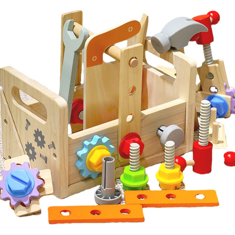 Cross-border Variable Nut Splicing and Inserting Model Portable Toolbox Disassembly and Assembly Combination Set Children's Play Toys