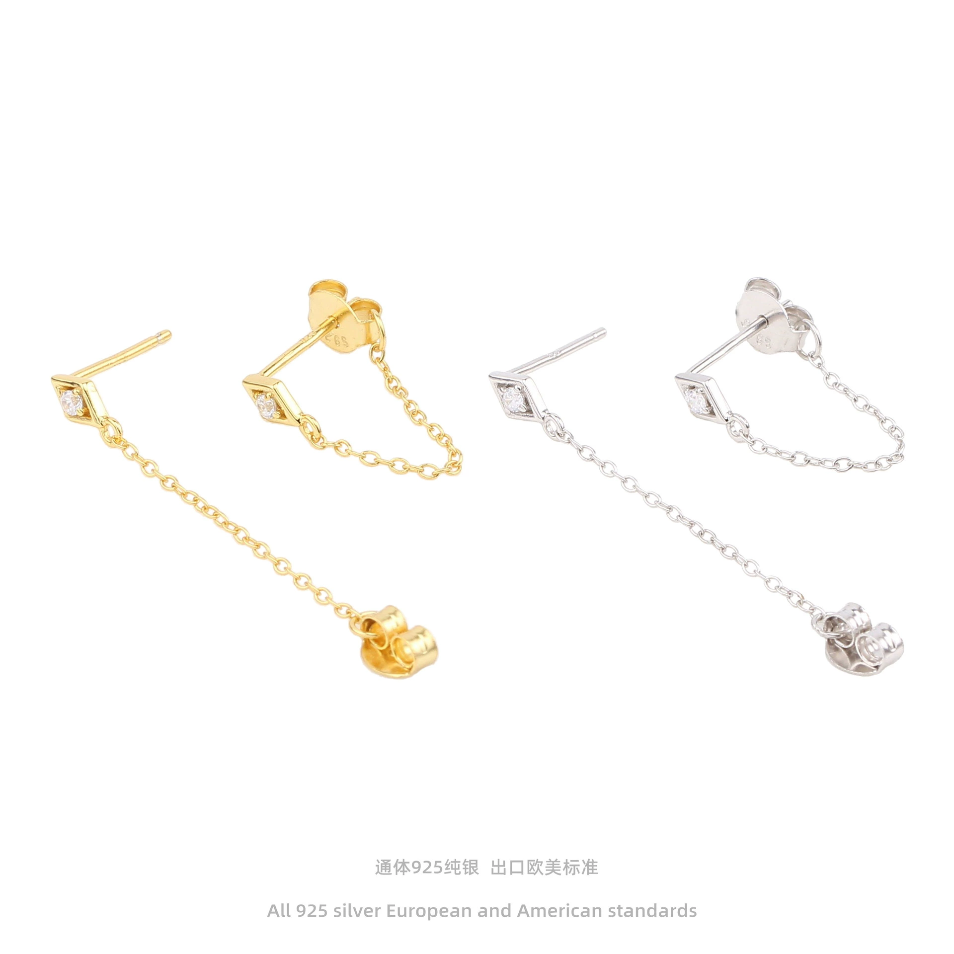 Universal earrings for leisure, wholesale, silver 925 sample, city style, simple and elegant design