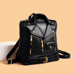 New 2024 Korean-style fashionable and personalized backpack with rivets, trendy large-capacity travel bag for women and influencers