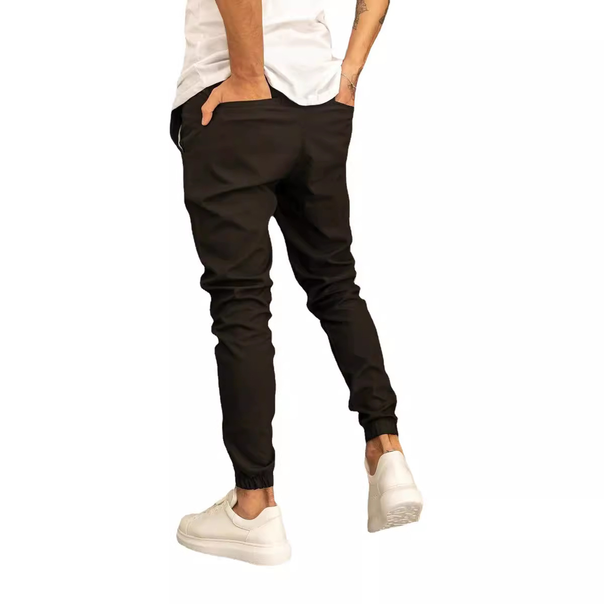 Lange Hosen für Herren, Anzugstoff, lässige Jogging-Knöchelhose_voghion.com