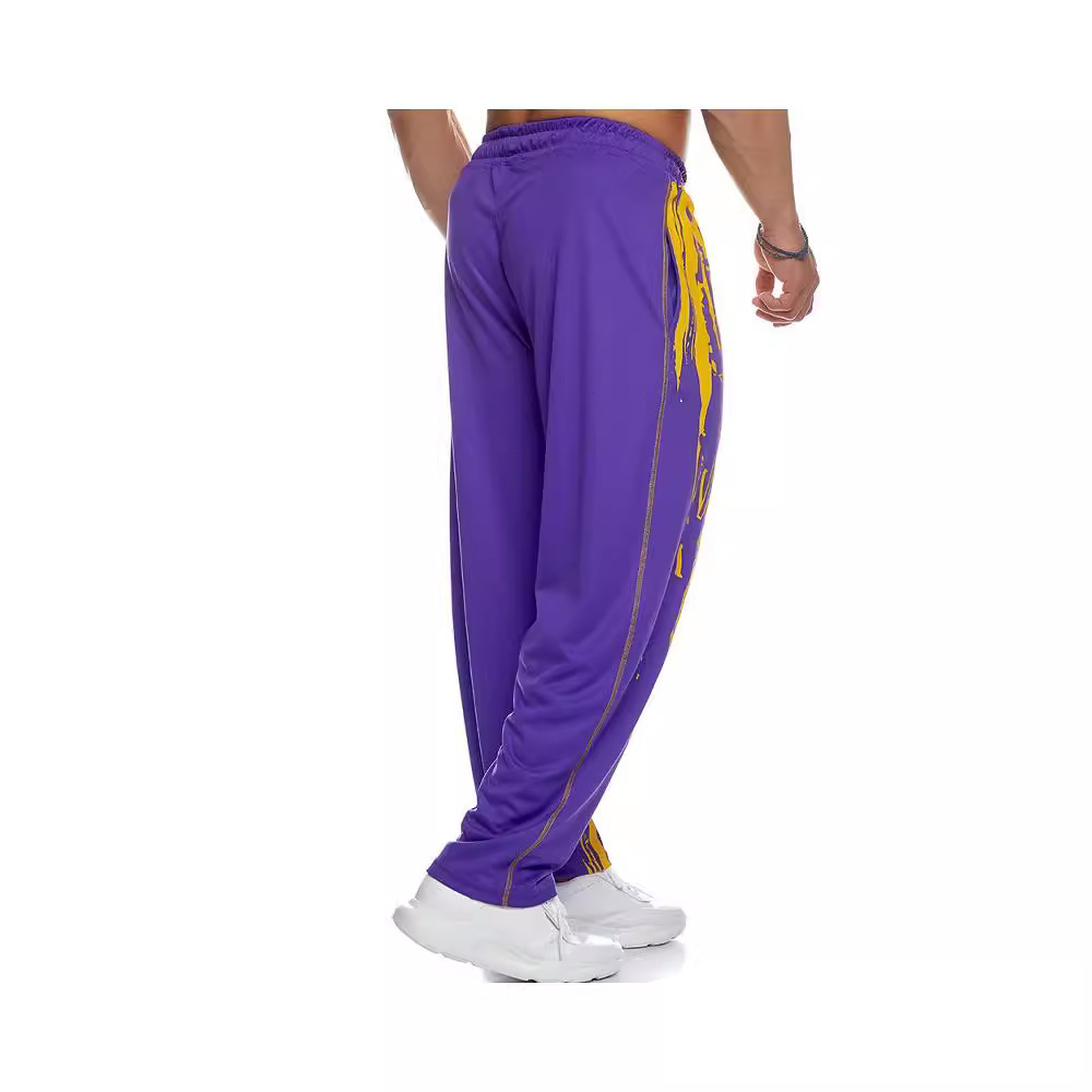 Men's casual summer autumn, muscle fitness exercise, sports and leisure, quick drying, loose printed pants for men_voghion.com