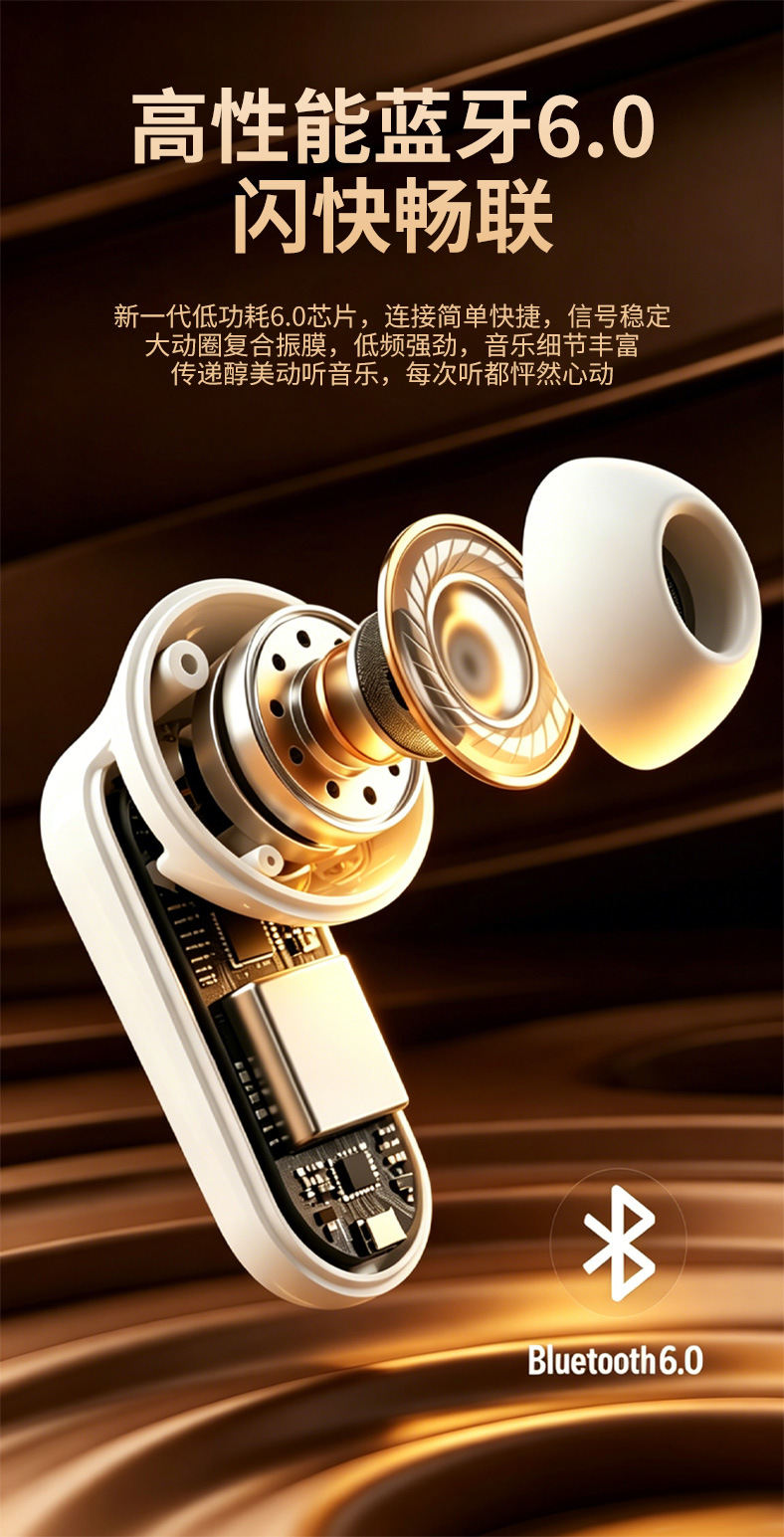2026 neues Modell In-Ear Bluetooth Kopfhörer extralange Akkulaufzeit kabelloses Design Sport Noise Cancelling Premium Sound Gaming