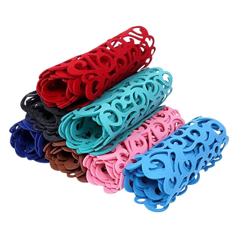 Suministro de fieltro placemat no tejido antideslizante aislamiento fieltro Coaster Bowl Mat venta al por mayor personalizado color fieltro Mesa corredor