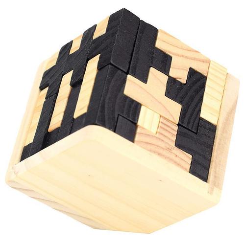 Educational toys wooden Luban lock building blocks Kongming lock leisure intellectual Rubik's cube classical 54T magic beans factory direct sales