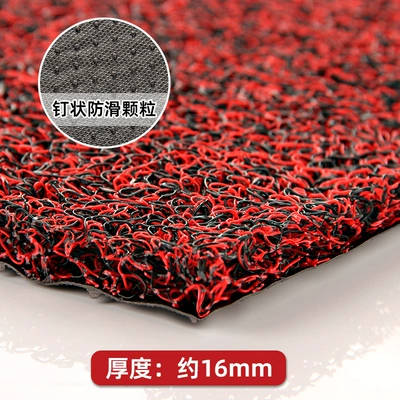 Avtomobil döşəmə paspasları — mat plastic carpet thickened - black-red-16-4060cm