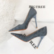 3169-2 retro style high heels shallow mouth pointed thin heels super high heels sexy nightclub women's shoes high heels single shoes
