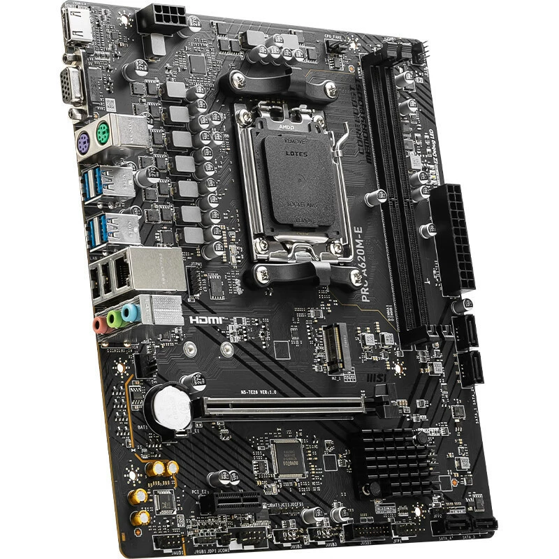Совместимая материнская плата AMD MSI Pro A620M-E Socket AM5 поддерживает процессоры 7000 серии