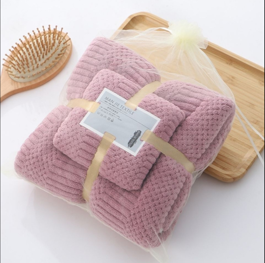 Juego de toallas de felpa de coral y toallas de baño en stock de fábrica, diseño auspicioso, absorbente, no suelta pelo, caja de regalo, superventas transfronterizo image 5
