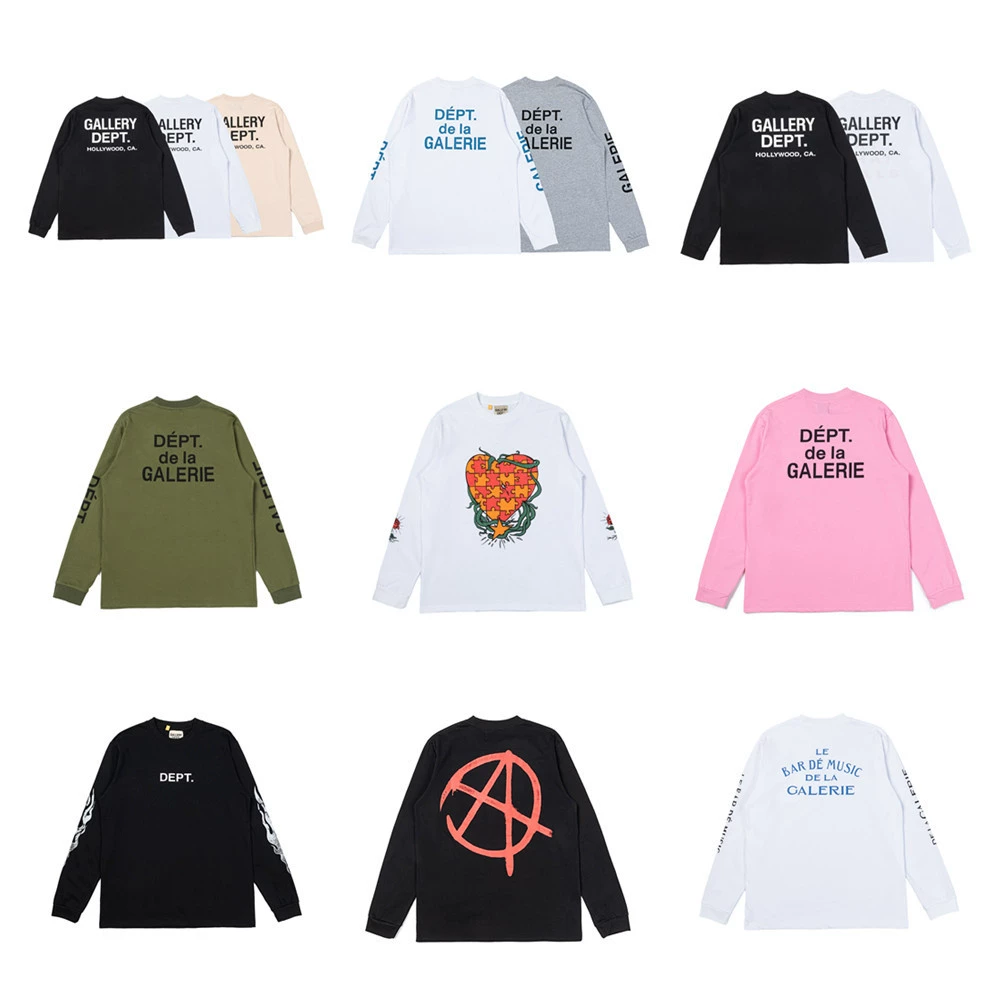 24S трансграничный европейский и американский бренд trottomy!) dept Heart Letter слоган футболка с длинными рукавами для мужчин и женщин уличная нижняя рубашка