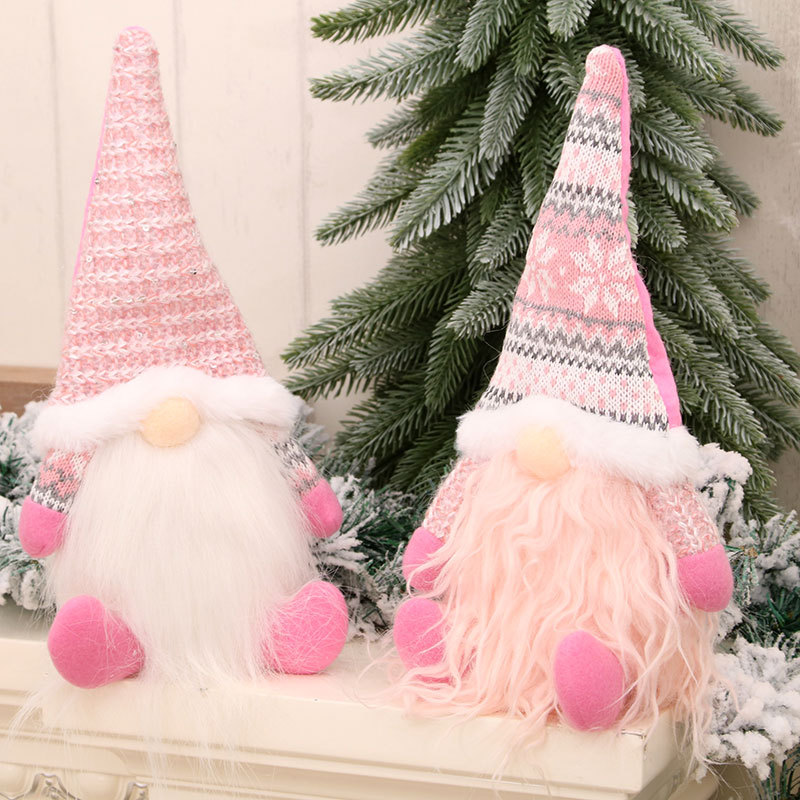 Transfronterizo Nueva postura sentada Navidad Sin Rostro Viejo hombre bosque profundo enano Muñeca Regalo de Navidad