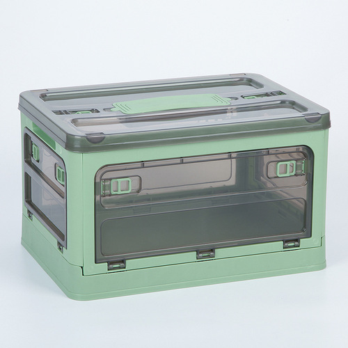 Five-door household plastic transparent folding wardrobe for clothes, clothing, toys, books, snacks storage box organizing and storage