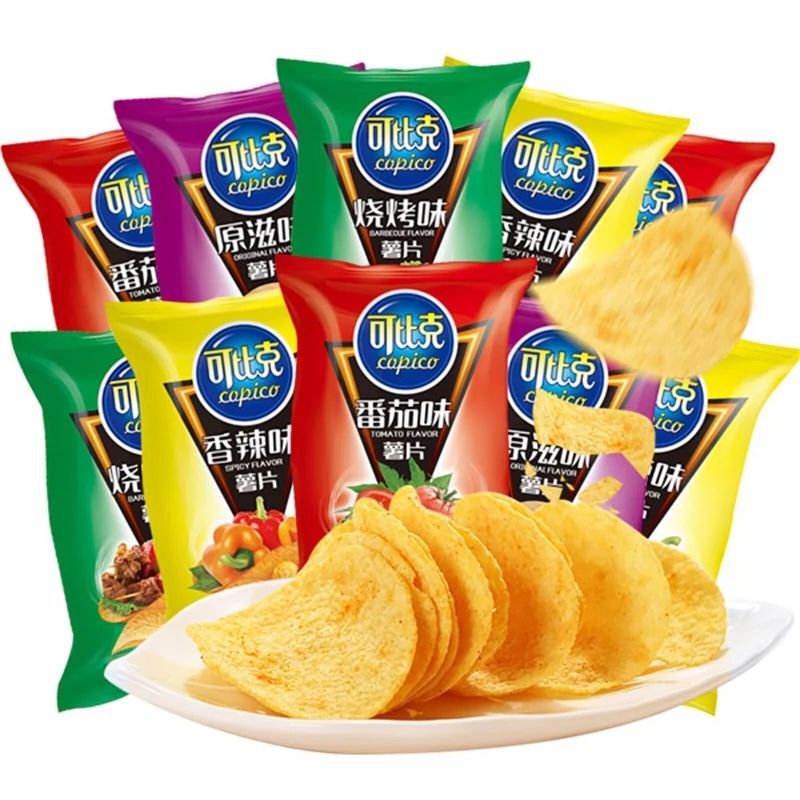 Copico Potato Chips 32g Tomato Spicy Snack Food Puffed Bagged Snacks Wholesale Whole Box Daliyuan