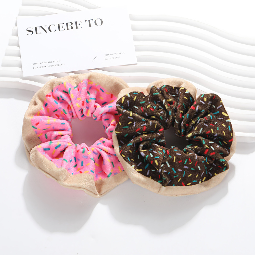10g Weight Hair Tie Hair Accessories Type Cute Women's Donuts Cloth Hair Tie