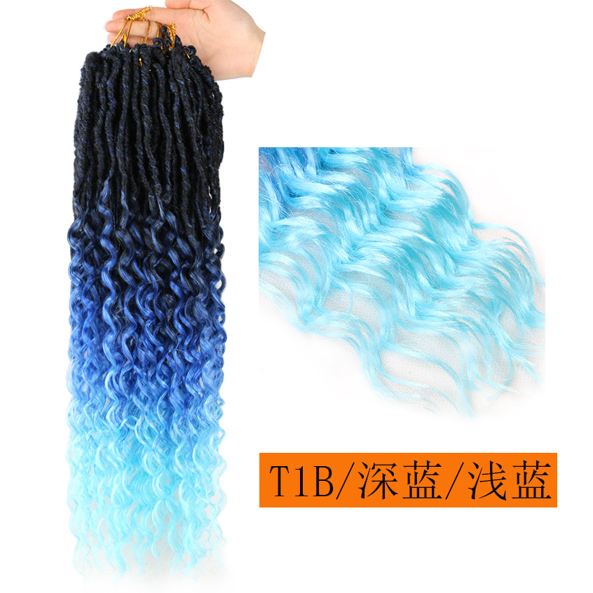 Pelo de ganchillo de fibra química europea y americana NO LOCS Crochet pelo lombriz curvada cola suelta entrega de una sola pieza