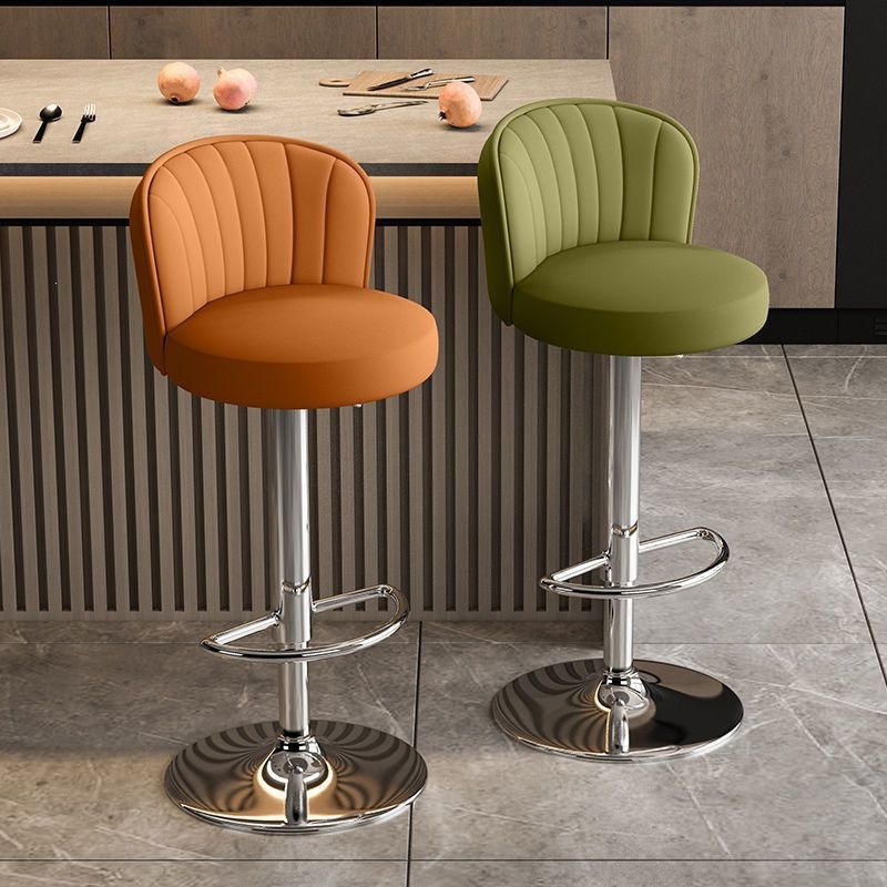 Modern minimalist bar chair for home use, adjustable height, swivel high stool for front desk, cashier counter, and elevated bar stool