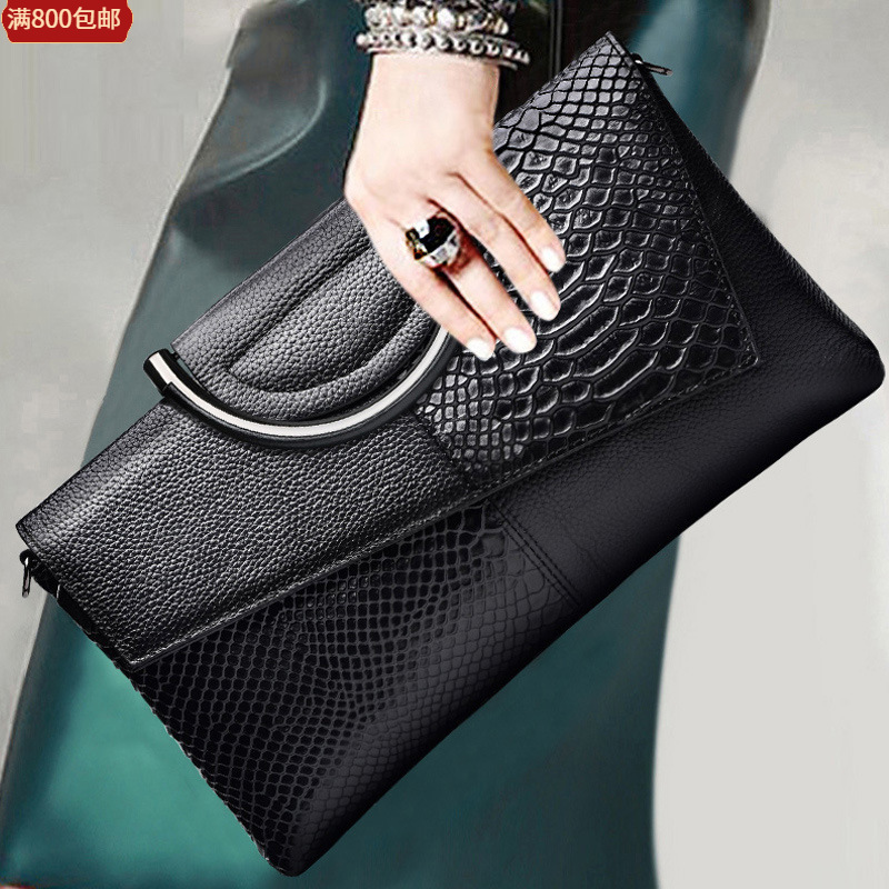 Leather Clutch Trendy Women's Bags Large...