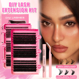 Amazon Cross-Border Set DIY Lash Cluster Segmented Hair Russian 50D Single Bunch Wearable Eyelashes