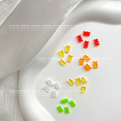 果汁軟糖小熊~馬卡龍果凍Q萌橡皮糖可愛童趣迷你美甲立體飾品