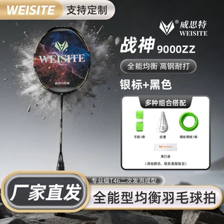 WEISITE羽毛球球拍高钢全碳素新手训练耐打全能型均衡超轻耐用