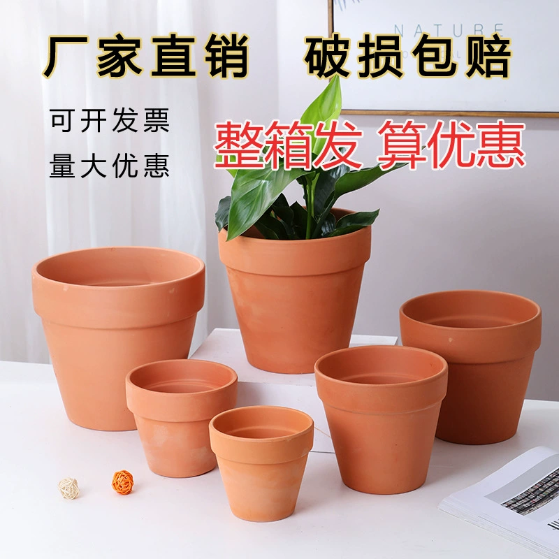 Оптовые глиняные горшки, красные керамические горшки для растений, низкотемпературные горшки для суккулентов, международные горшки, универсальные круглые керамические горшки для суккулентов с функцией водопоглощения