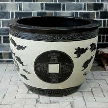 景德镇假山造景土培绿植陶瓷缸陶瓷荷花缸室内装饰庭院摆件批发