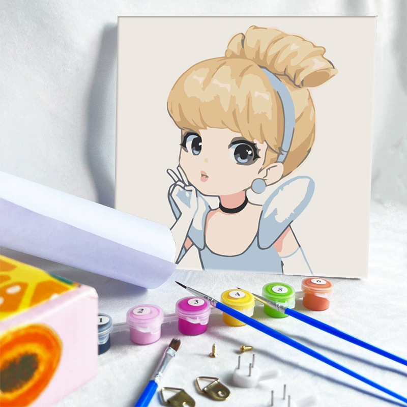 Цифровая масляная живопись 20*20 Детский мультфильм DIY handmade-painted декоративная картина последующего поколения дистрибьютор 제조업체 específicos