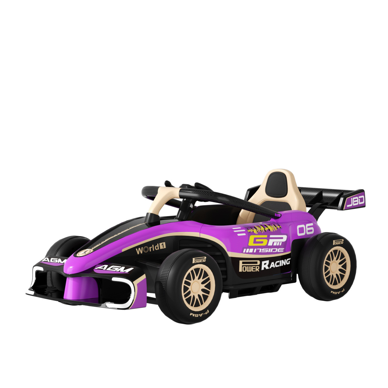 Vehículo eléctrico de doble conducción recargable con función de control remoto para el coche de batería de cuatro ruedas de kart de deriva