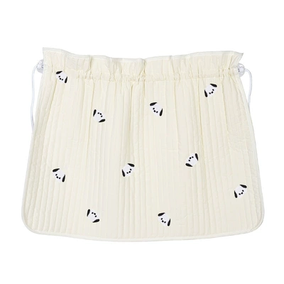 heat insulation, and light-blocking curtains, cute Car curtains - quilted-hemmed-embroidered-curtains-with-black-and-white-dog-pattern