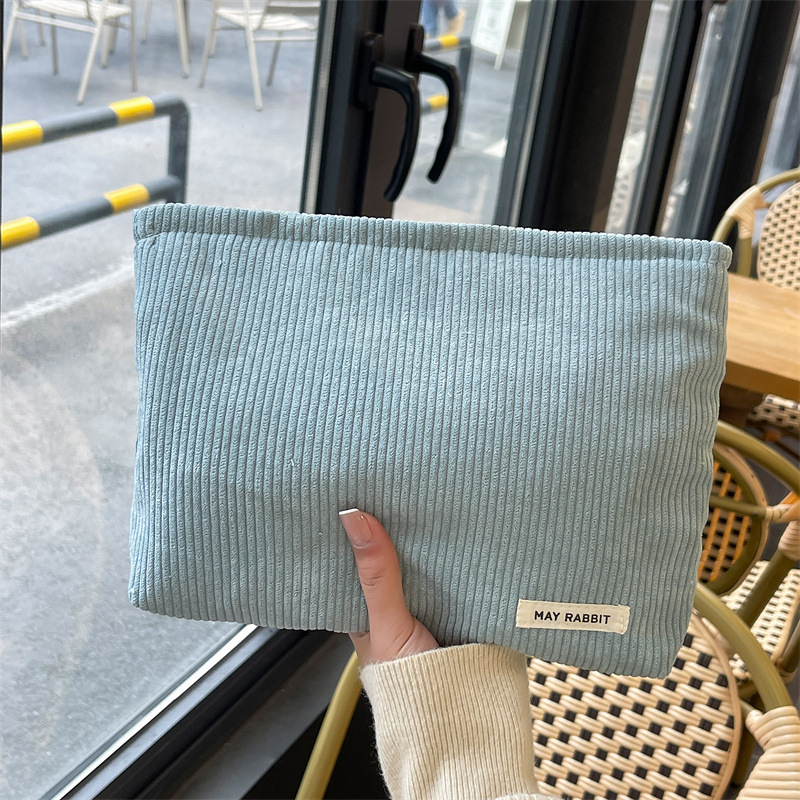 Bolsa de cosméticos de pana de exportación de comercio exterior