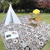 EssenceHexagonal flower brick picnic pad size can fixed outdoor moisture -proof cushion tent park ping pad thick picnic cloth