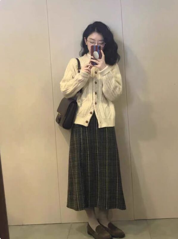 麻花开衫毛衣外套女装秋冬新款设计感慵懒宽松百搭针织衫软糯上衣|undefined