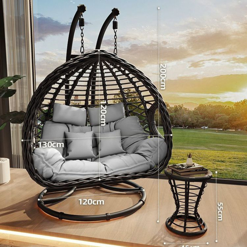Silla de cuna para exteriores, columpio, patio, silla colgante doble, balcón doméstico, red interior, nido de pájaro rojo, hamaca, silla de mimbre, mecedora