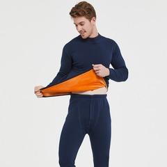 Men's thermal underwear thickened and velvet Defa fever extra thick winter middle-aged and elderly large size autumn pants autumn coat set