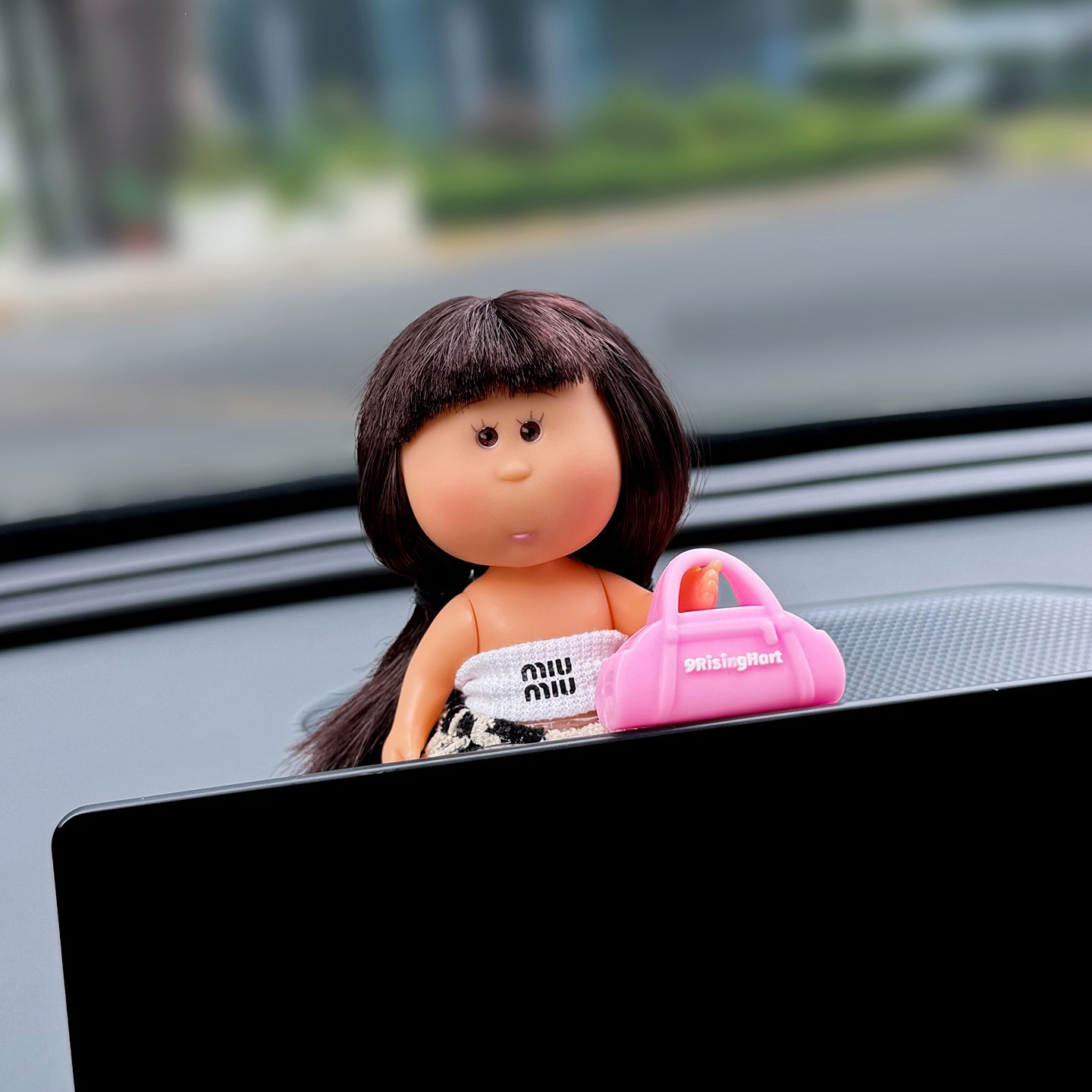 Potato Sister Car Ornament Interior Decoration Car Dashboard Display Screen Plush Doll Decoration Cute for Girls