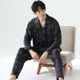 睡衣男款纯棉款长袖长裤休闲高级感可外穿男士休闲春秋家居服套装