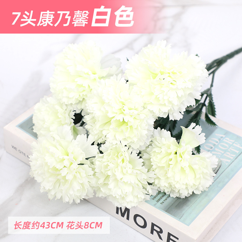 7 tenedores claveles blancos