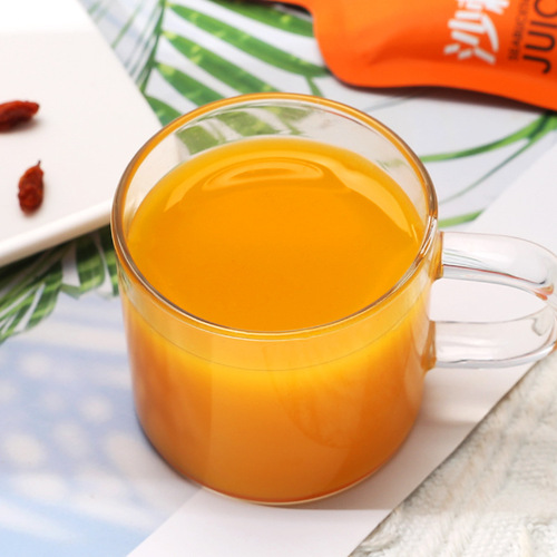 Hippophae Murmanensis Fresh Juice, Small Berry, Hippophae Juice Beverage, Wild Slope Production, Wholesale, Hippophae Fruit and Vegetable Beverage, Vitamin C 210mL